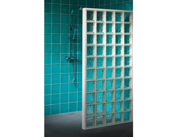 Miniature 4 de Brique de verre nuage blanc - L. 19 x l. 19 x Ép. 8 cm - 5 pièces