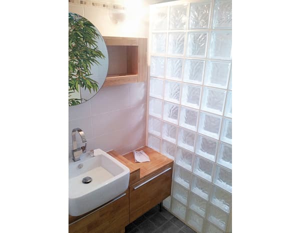 Miniature 5 de Brique de verre nuage blanc - L. 19 x l. 19 x Ép. 8 cm - 5 pièces