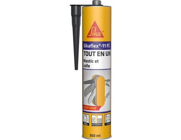 Mastic colle "Sikaflex" 11 FC+ anthracite - cartouche 300 ml - Sika