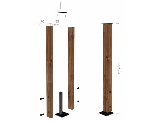 Miniature 2 de Poteau pour garde corps Melto