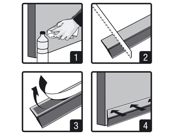 Miniature 5 de Bas de porte en pvc sols lisses blanc 0,93m - 3M