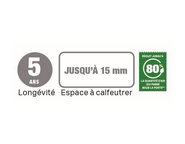 Miniature 6 de Bas de porte en pvc sols lisses blanc 0,93m - 3M