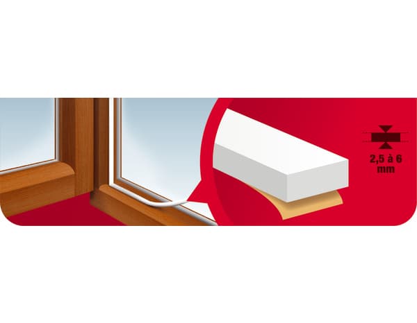Miniature 4 de Joint en mousse pour porte et fenêtre blanc 6m - 3M