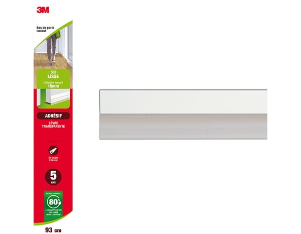 Bas de porte en pvc sols lisses blanc 0,93m - 3M