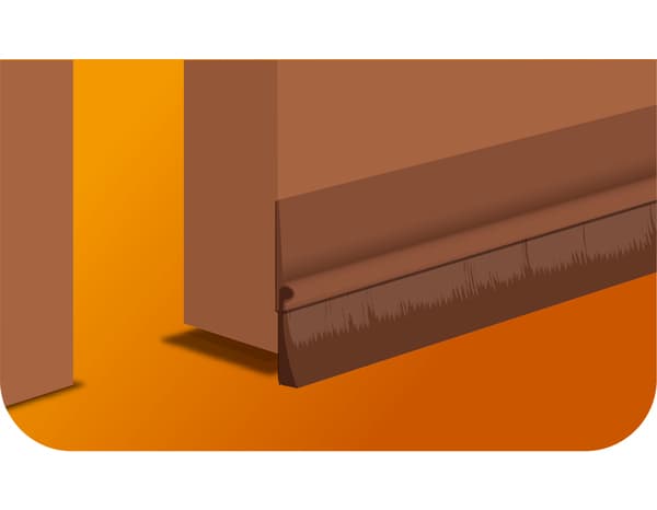 Miniature 5 de Bas de porte brosse en pvc sol irrégulier marron 0,93m - 3M