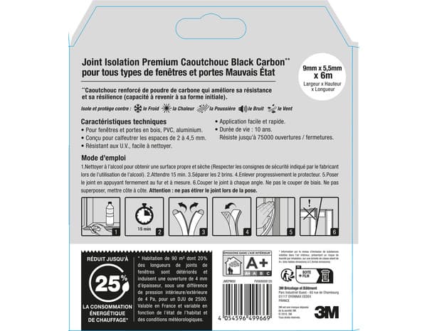 Miniature 4 de Joint adhésif porte et fenêtre mauvais état marron 6m - 3M