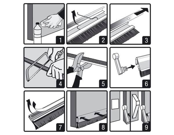 Miniature 4 de Bas de porte en aluminium pivot tous sols blanc 0,93m - 3M