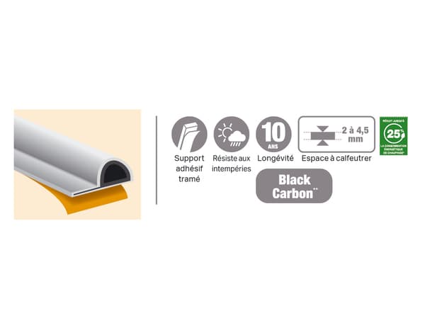 Miniature 5 de Joint adhésif porte et fenêtre mauvais état marron 6m - 3M