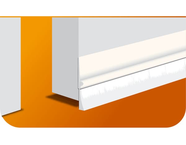 Miniature 5 de Bas de porte brosse en pvc sol irrégulier blanc 0,93m - 3M