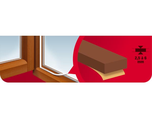 Miniature 3 de Joint en mousse pour porte et fenêtre marron 6m - 3M