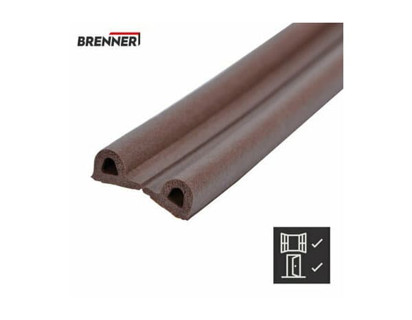 Miniature 5 de Joint adhesif en EPDM "profil p" porte et fenêtre marron 12m - Brenner