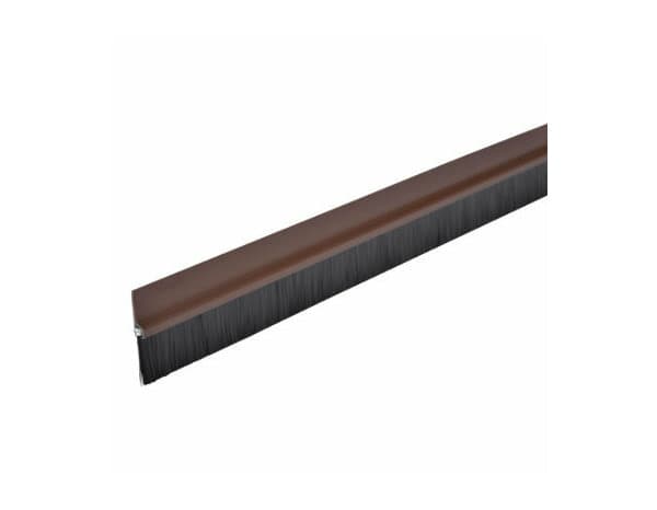 Bas de porte adhésif brosse en pvc marron 1m - Brenner