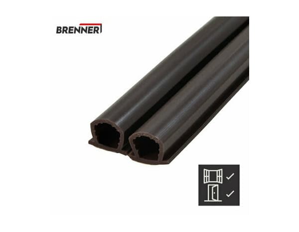 Miniature 3 de Joint adhésif en silicone "profil d" marron 6m - Brenner