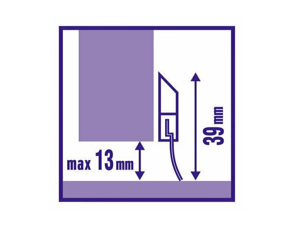 Miniature 3 de Bas de porte adhesif en pvc et caoutchouc blanc 1m - Brenner