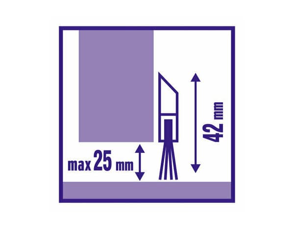 Miniature 3 de Bas de porte brosse en aluminium noir 1m - Brenner