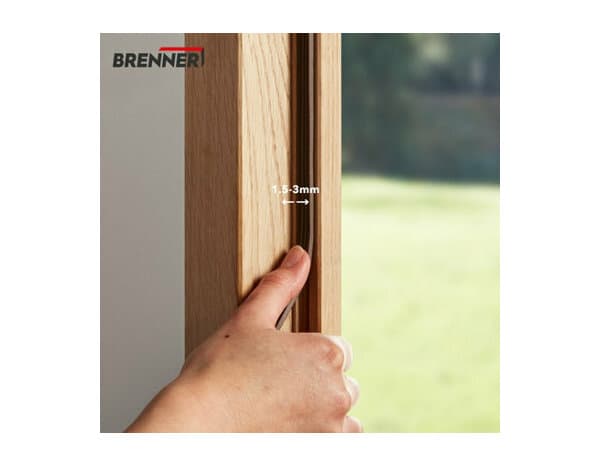 Miniature 2 de Joint adhesif "profil e" pour porte et fenêtre marron 6m - Brenner