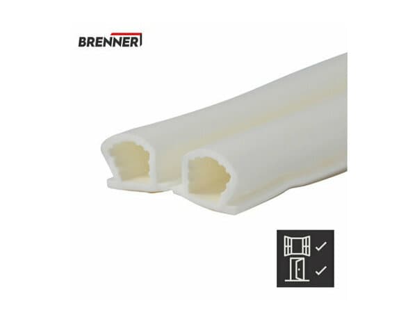 Miniature 2 de Joint adhesif "profil d" blanc 12m - Brenner