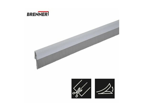Miniature 4 de Bas de porte pvc brosse à visser silver 1m - Brenner