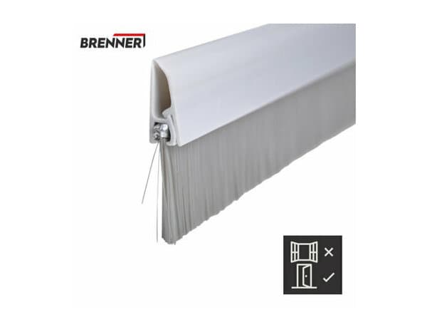 Miniature 5 de Bas de porte pvc brosse à visser silver 1m - Brenner