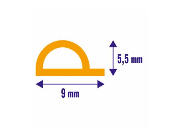 Miniature 4 de Joint adhesif en EPDM "profil p" porte et fenêtre marron 12m - Brenner