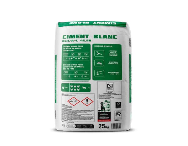 Miniature 2 de Ciment blanc pour travaux ornementaux - 25 kg