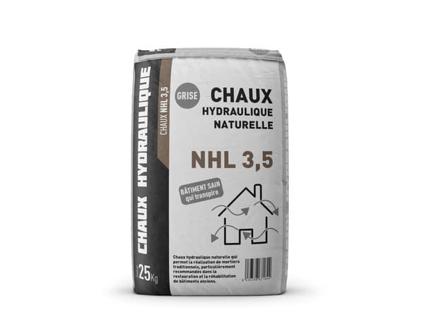 Chaux hydraulique naturelle grise NHL : 3,5 - 25 kg