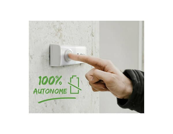 Miniature 2 de Carillon sans fil, sans pile 25 mélodies "EcoBell 100" blanc - SCS Sentinel