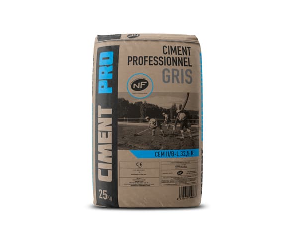 Ciment professionnel gris - sac 25 kg