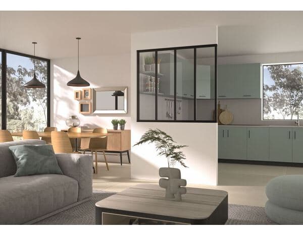 Vérrière intérieure aluminium 4 vitrages noir mat OPTIMUM