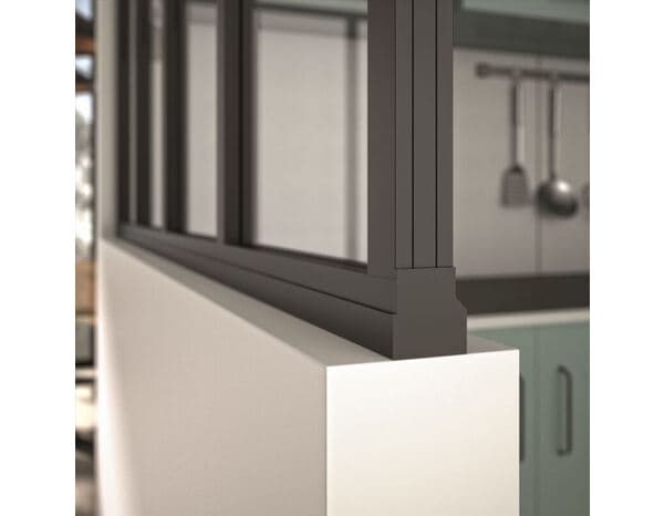 Miniature 3 de Vérrière intérieure aluminium 4 vitrages noir mat OPTIMUM