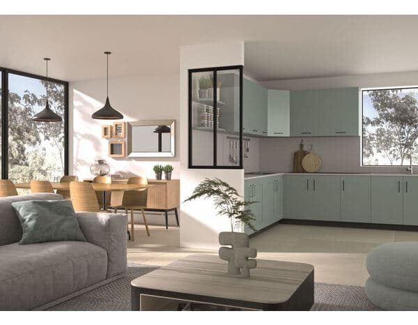 Verrière intérieure aluminium 2 vitrages noir mat OPTIMUM