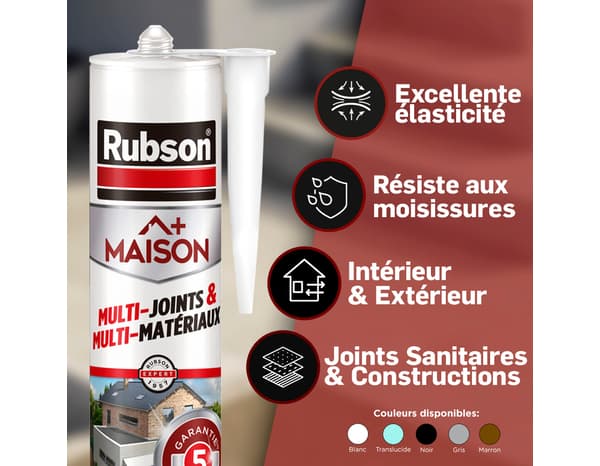 Miniature 4 de Mastic multi joints et multi matériaux noir- 280 ML - Rubson