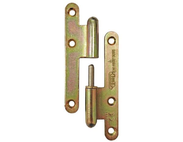 Miniature 2 de Paumelles de bâtiment - bout rond - 80 x 45 mm - Droite