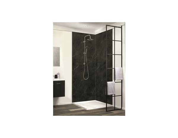 Lot de 2 panneaux décoratifs noir DRIFT - l.90 x H.260 cm - Dumaplast