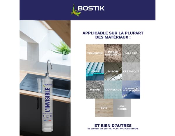 Miniature 3 de Joint bain et cuisine L'INVISIBLE - 290 ml - Bostik
