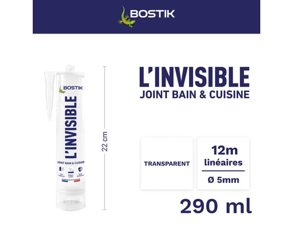 Miniature 2 de Joint bain et cuisine L'INVISIBLE - 290 ml - Bostik