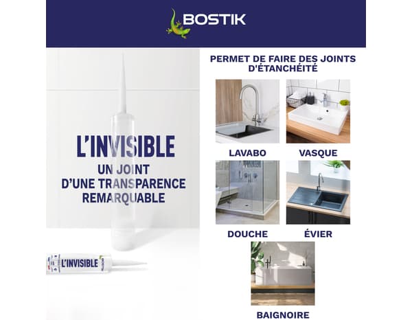Miniature 5 de Joint bain et cuisine L'INVISIBLE - 290 ml - Bostik