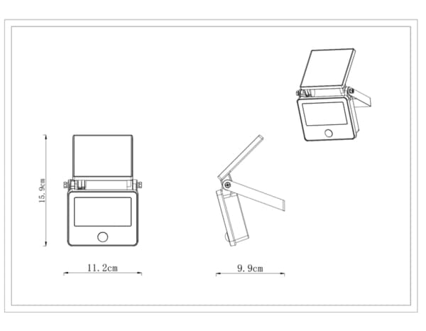 Miniature 5 de Projecteur solaire LED noir avec détecteur de mouvement 5000 K IP44