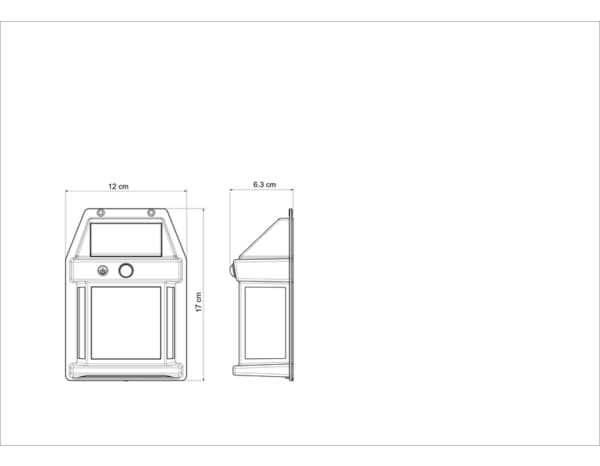 Miniature 5 de Applique murale solaire LED avec détecteur de mouvement infrarouge noir 3000 K IP44