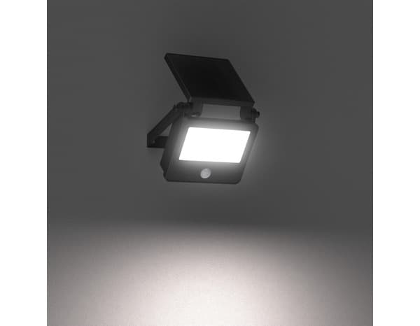 Miniature 8 de Projecteur solaire LED noir avec détecteur de mouvement 5000 K IP44