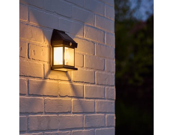Miniature 6 de Applique murale solaire LED avec détecteur de mouvement infrarouge noir 3000 K IP44