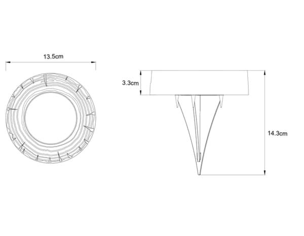Miniature 5 de Spot solaire LED à piquer marron effet bois foncé 4000 K IP65