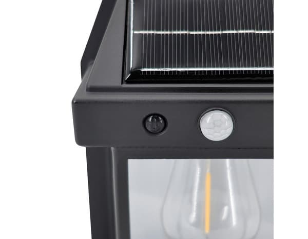 Miniature 4 de Applique murale solaire LED avec détecteur de mouvement infrarouge noir 3000 K IP44