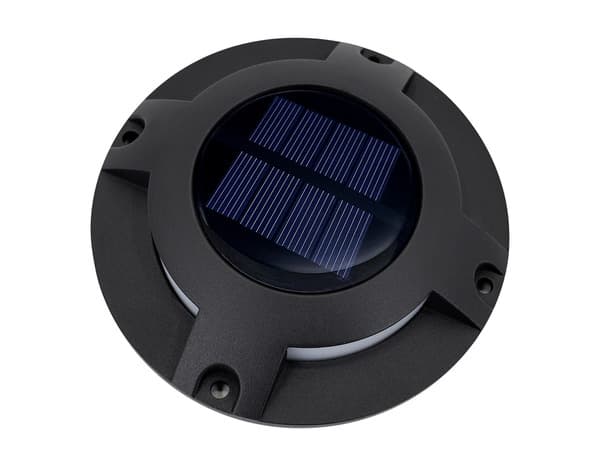 Lampe solaire au sol LED noir 3000 K IP65