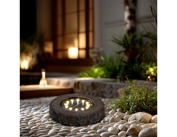 Miniature 6 de Spot solaire LED à piquer marron effet bois foncé 4000 K IP65