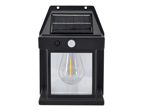 Applique murale solaire LED avec détecteur de mouvement infrarouge noir 3000 K IP44