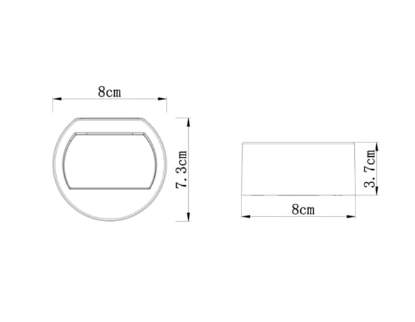 Miniature 5 de Lot de 2 lumières de clôture solaire ronde LED avec capteur crépusculaire noir 3000 K IP44