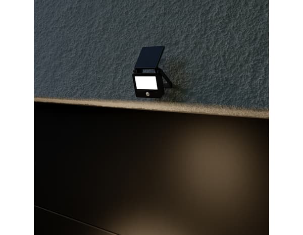 Miniature 6 de Projecteur solaire LED noir avec détecteur de mouvement 5000 K IP44