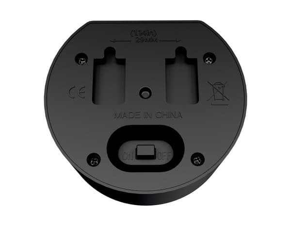 Miniature 4 de Lot de 2 lumières de clôture solaire ronde LED avec capteur crépusculaire noir 3000 K IP44