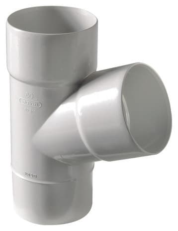 Té en PVC 67 ° gris M/F dév. 25 mm pour raccordement